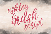 Ashley Brush Script, a Script Font by Printable Wisdom (Thumbnail 1 of 5)