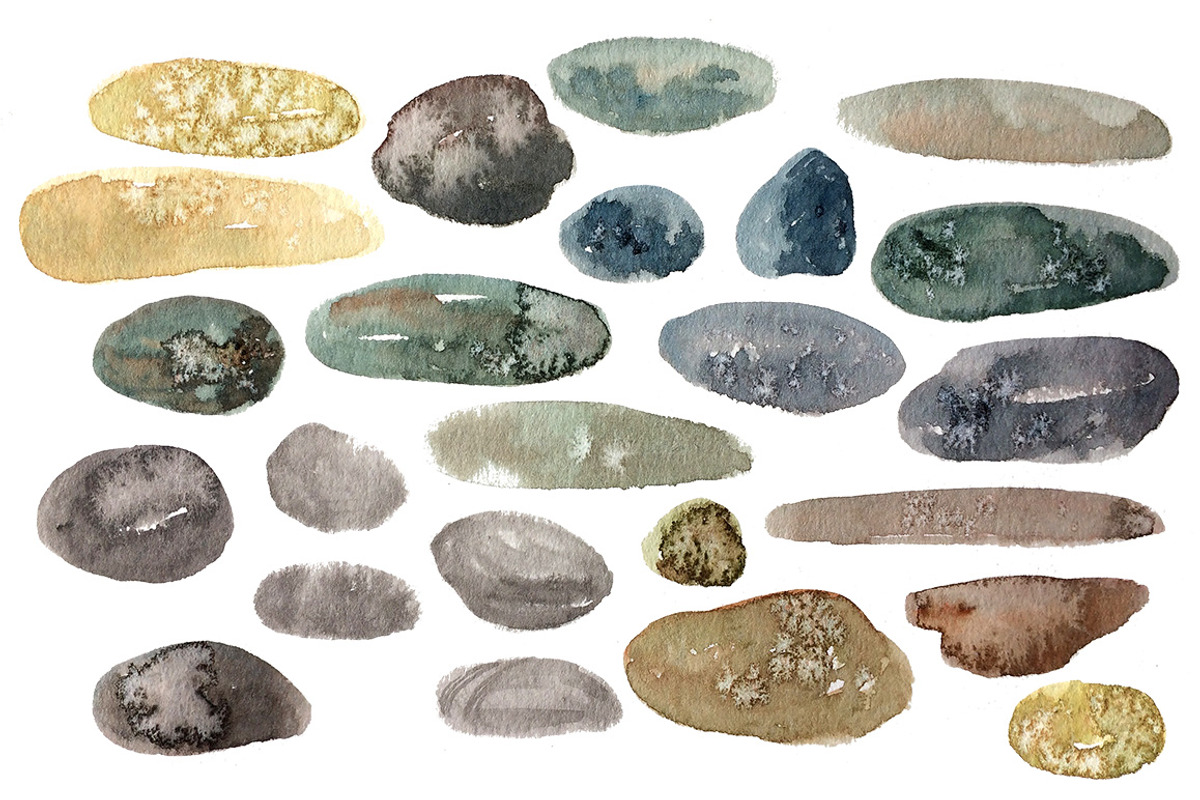 Watercolor Cairns - DIY Set, a Texture Illustration by amyxbao (Photo 3 of 4)