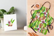 Watercolor almond milk, a Food Illustration by Ekaterina Glazkova (Thumbnail 9 of 11)