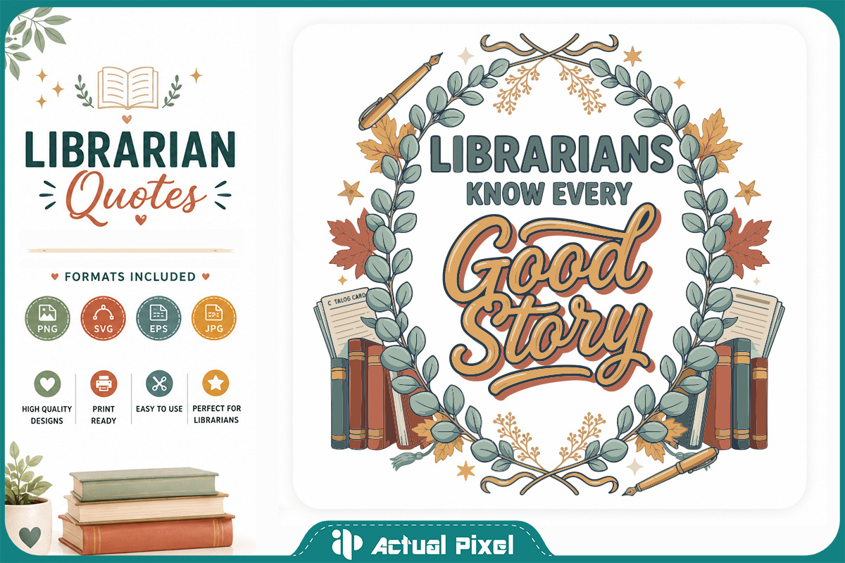 Librarian Quotes Bundle, an Object Graphic by Actual Pixel (Photo 11 of 20)