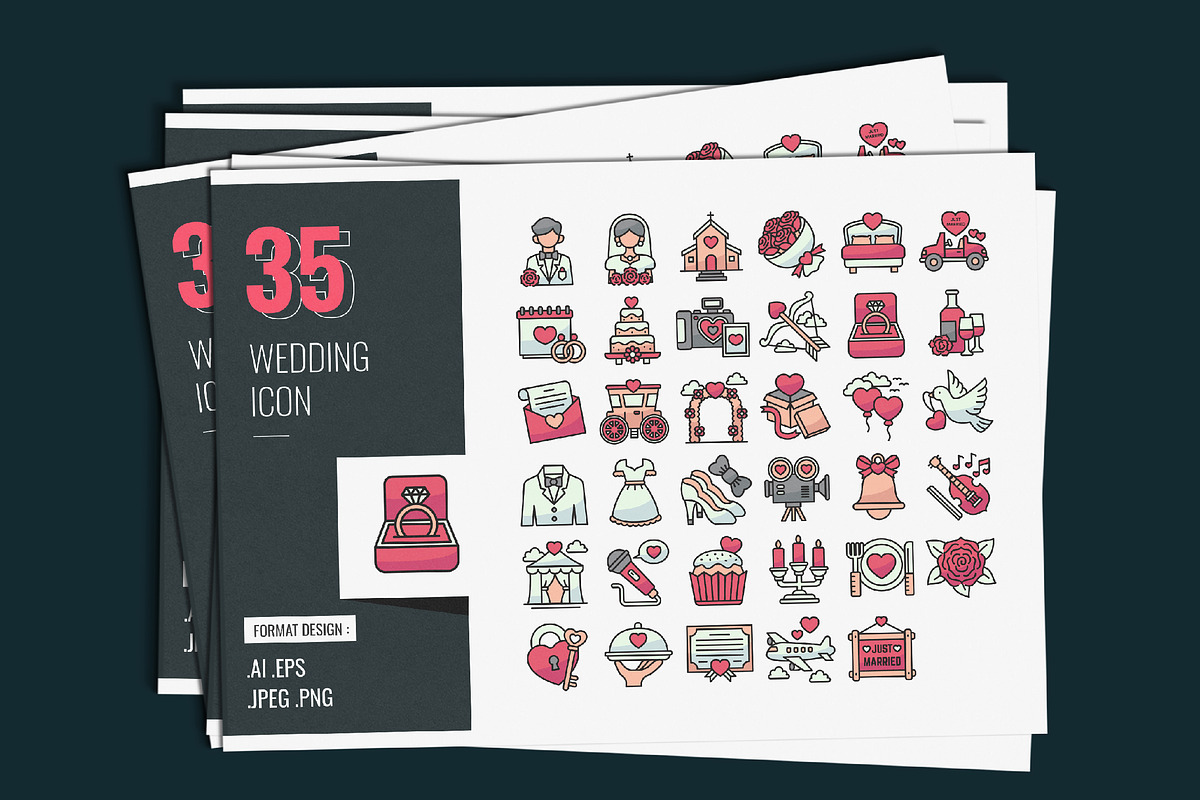 Wedding Icon Design, a Duotone Icon by shin_std
