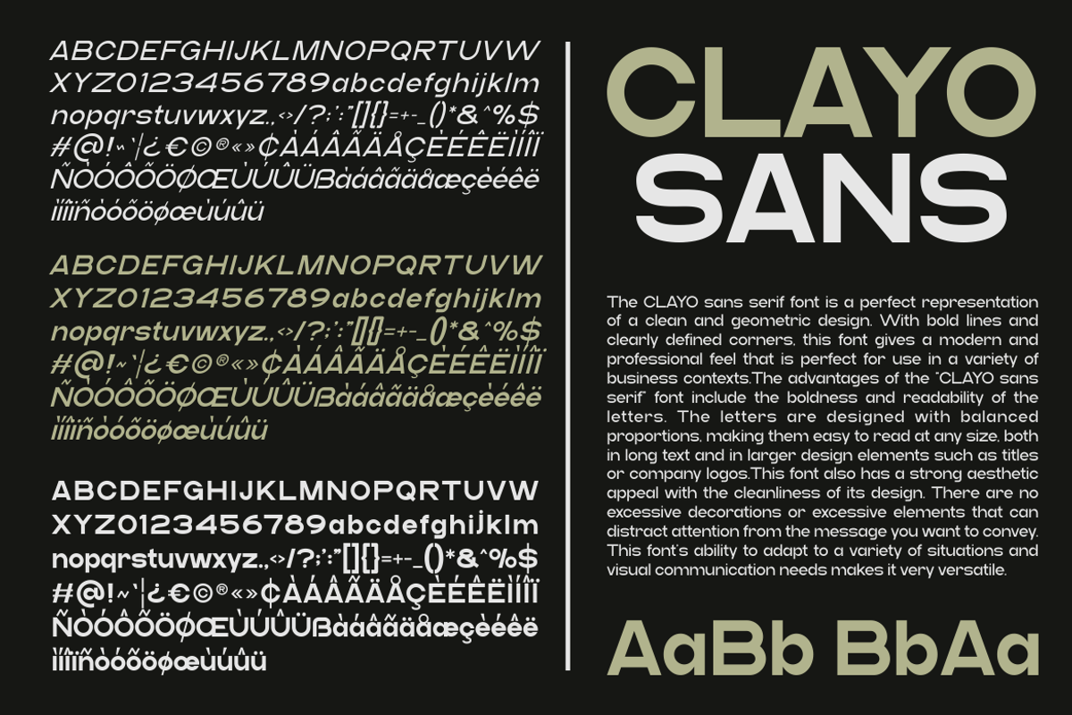 Clayo - Modern Clean Sans Family, a Sans Serif Font by MaikoHatta (Photo 3 of 7)
