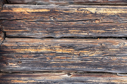 Weathered wooden planks