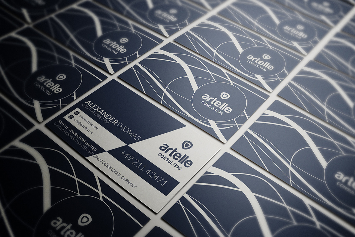 Dark Blue Business Card, a Business Card Template by Marvel (Photo 2 of 6)