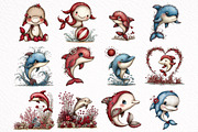 Whimsical Summer Dolphins Clipart, an Illustration by DreamArtGraphic (Thumbnail 8 of 8)