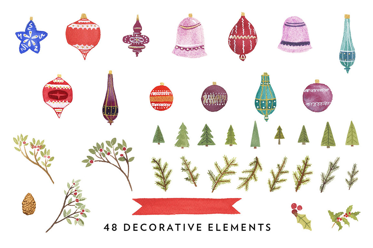 Hand Lettered Christmas Overlays 2, an Illustration by Boelter Design Co (Photo 4 of 6)