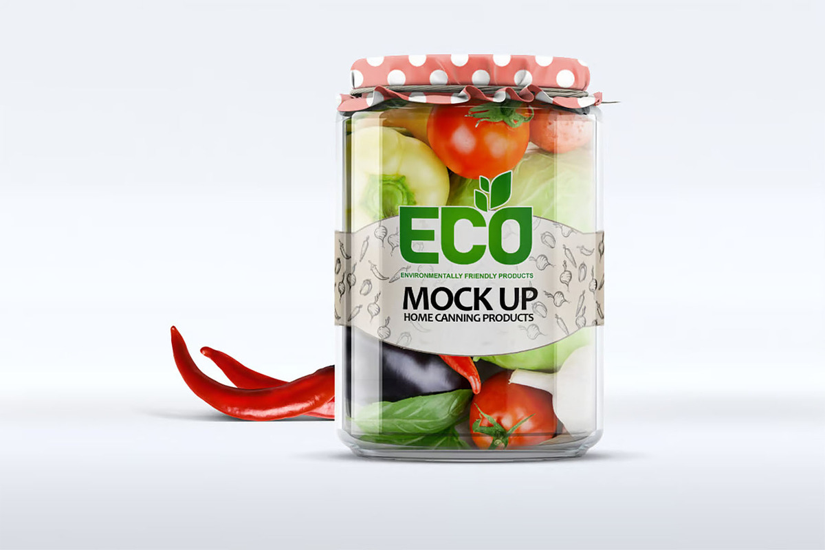 Glass Jar Mockup, a Packaging Mockup by Hubzway (Photo 3 of 5)