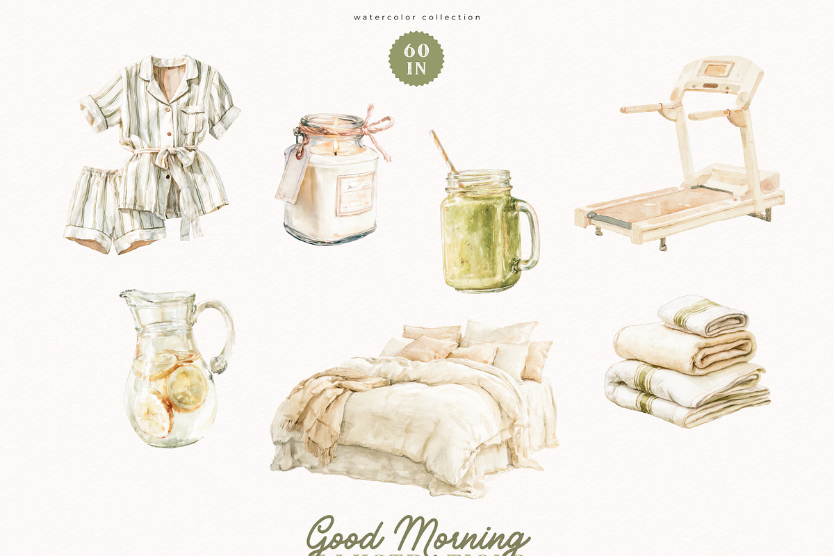 Good Morning Collection, a Decorative Illustration by PeDe Designs (Photo 7 of 19)