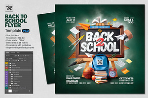 Back To School Flyer Template, a Flyer Template by Tarommir