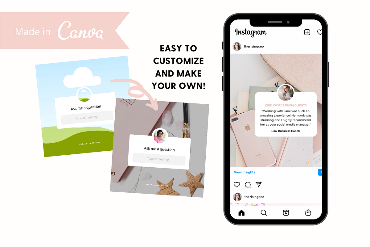 Canva Engagement Instagram Templates, a Social Media Template by The Template Lounge (Photo 6 of 7)