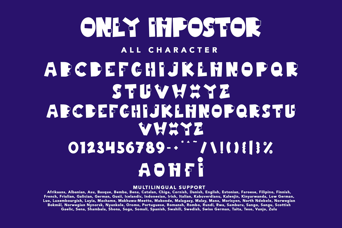 Only Impostor, a Sans Serif Font by HATFSTUDIO (Photo 7 of 8)