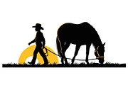 Western Cowboy Horse Silhouette Bund, an Illustration by Designs_River (Thumbnail 35 of 51)