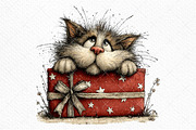 Whimsical Easter Cat Clipart PNG, an Illustration by Craft Nest (Thumbnail 10 of 11)