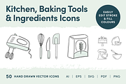 Baking Tools & Ingredients Icons, an Icon by Caroline Mackay (Thumbnail 1 of 9)