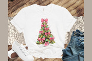 Coquette Pink Bow Christmas Tree PNG, an Illustration by Sublimation Artist (Thumbnail 2 of 9)