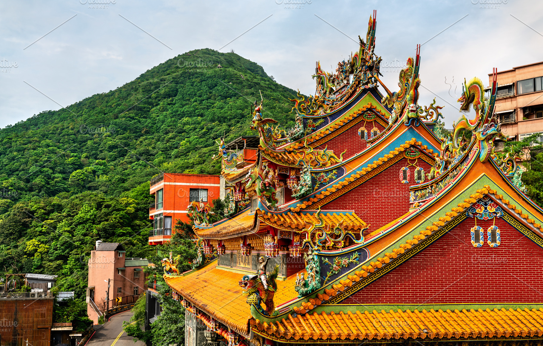 Jiufen Xiahai City God Temple in New Taipei, Taiwan, an Architecture Photo by Leonid Andronov