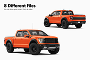 Pickup Truck Mockup 9, an Advertising Mockup by Mockupix (Thumbnail 7 of 12)