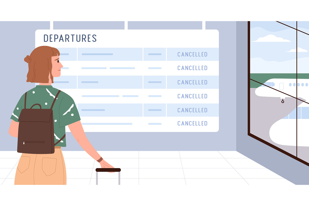 Cancelled flight concept, a Person Illustration by Good Studio (Photo 3 of 4)