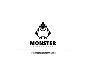 Monster logo design, a Design Template by Bayuktx