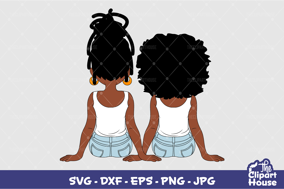 Friendship Girls 2, a Person Illustration by The Clipart House