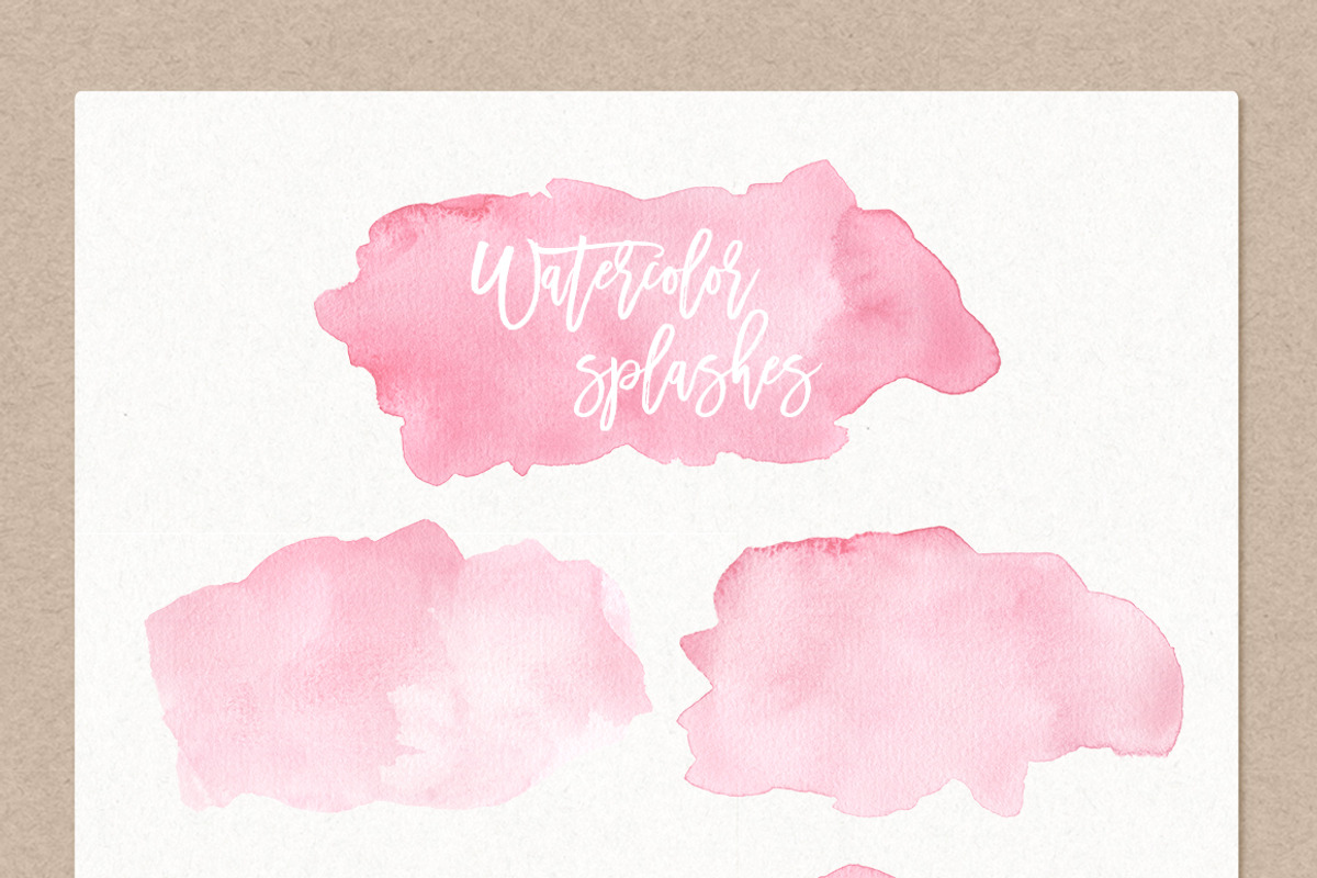 Watercolor Splashes & Textures Pink, a Texture Illustration by OtoStudio (Photo 2 of 2)
