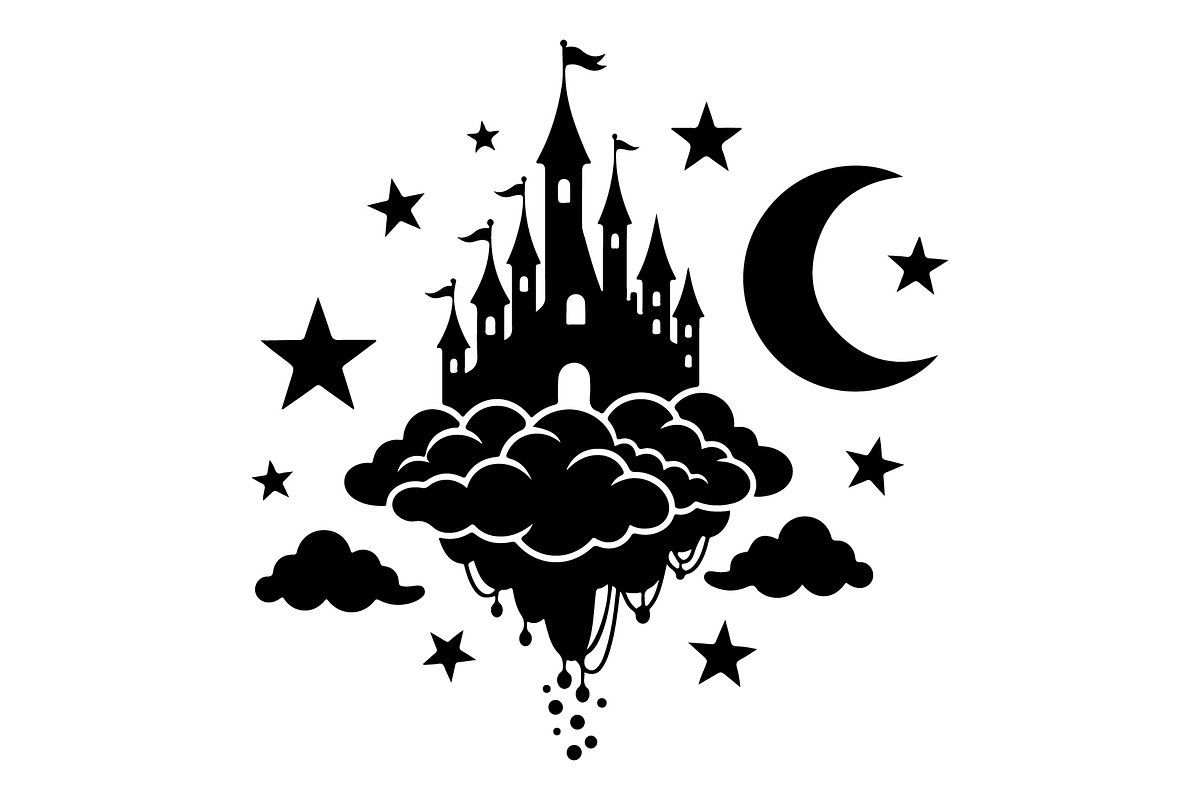 Fantasy Castle Cloud Moon Bundle, an Object Illustration by Gaye Art (Photo 15 of 30)
