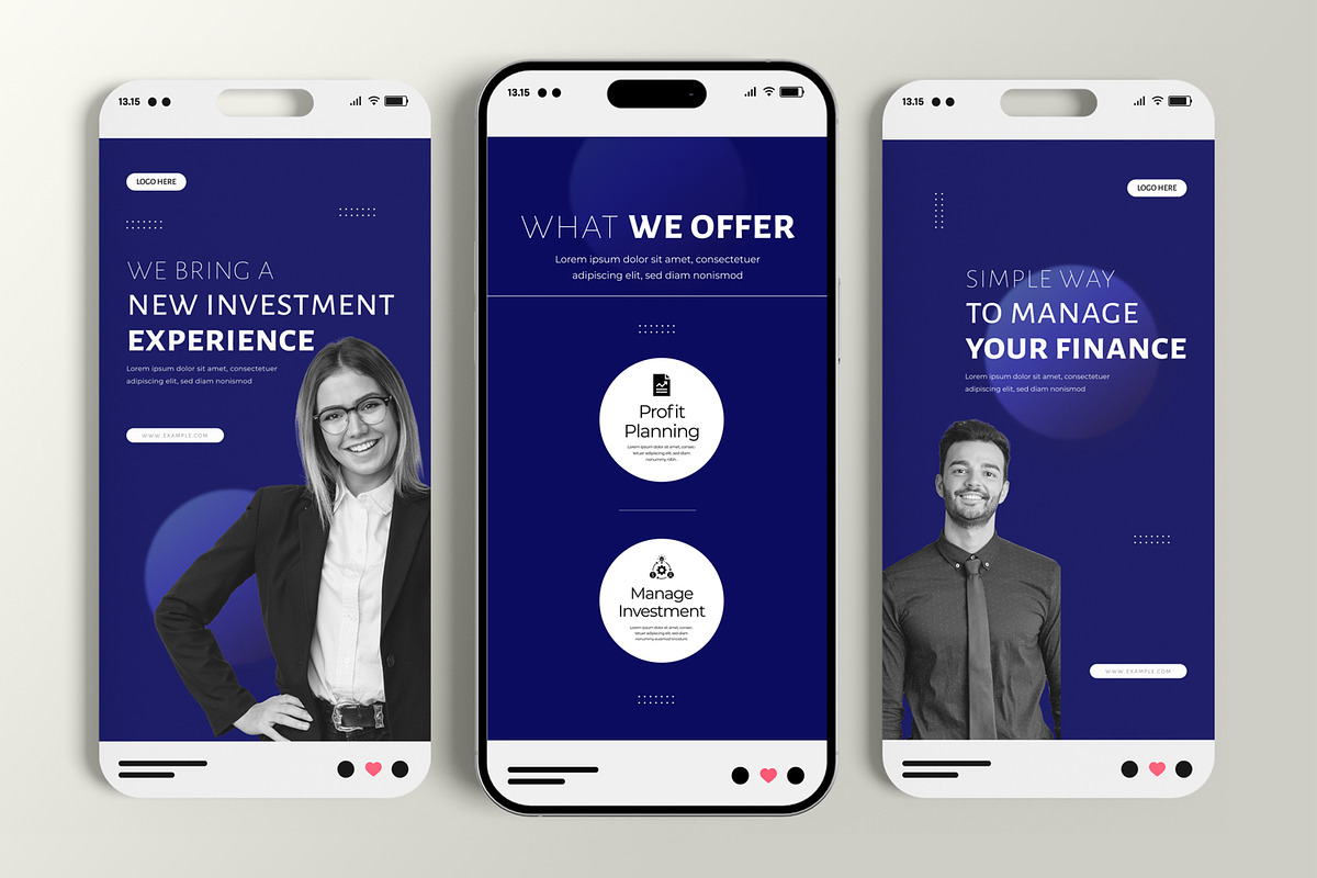 Modern Finance Social Media Story, a Social Media Template by MightyDesign (Photo 1 of 6)
