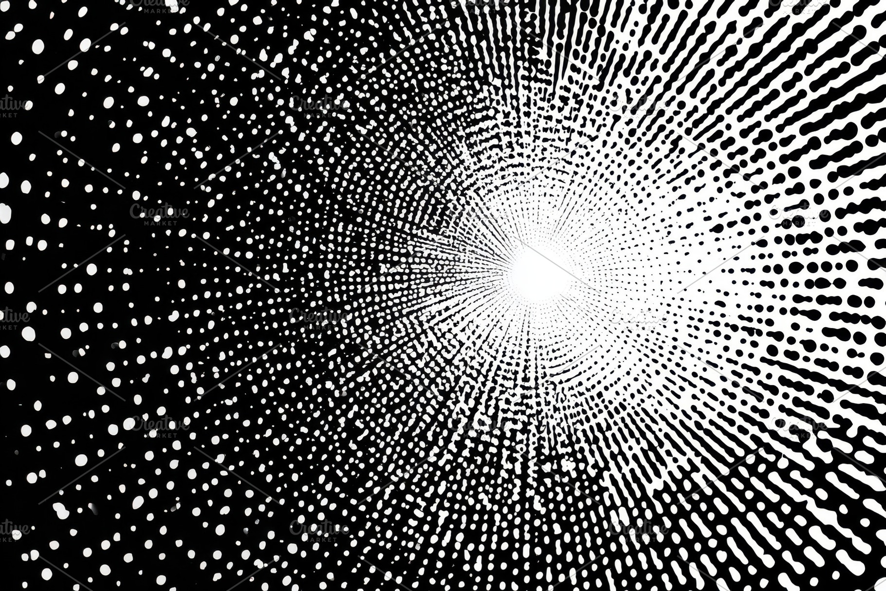 Abstract Black and White Dot Pattern, a Photo by Pixeness Studio
