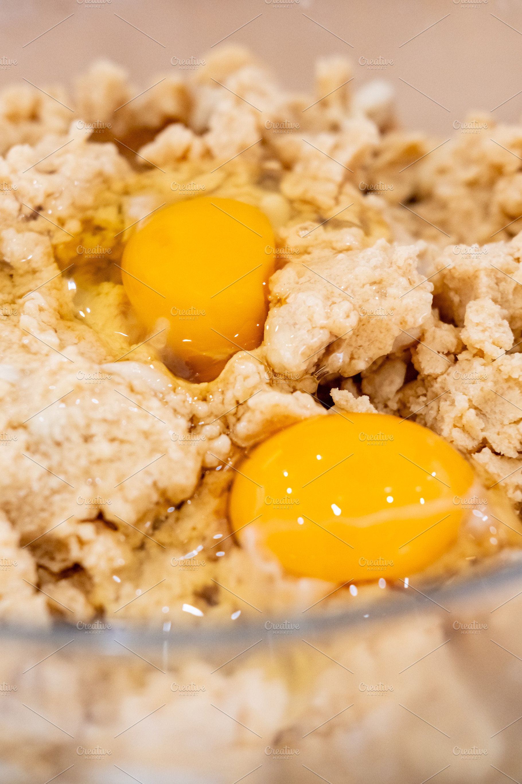 Dough preparation home cuisine egg dough baking, a Food & Drink Photo by Photo Drive Studio