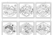 Bold Easy Little Corner Coloring, a Decorative Illustration by Ink Gallery (Thumbnail 8 of 8)