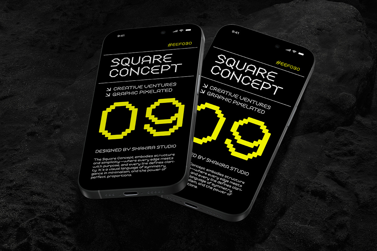 Pixelinx - Futuristic Display Pixel, a Sans Serif Font by Shakira Studio (Photo 7 of 10)