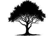 Elegant Tree Silhouette Clipart Set, an Object Graphic by jahid234 (Thumbnail 6 of 7)
