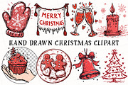 Hand Drawn Christmas Clipart, an Illustration by OK Design (Thumbnail 2 of 6)
