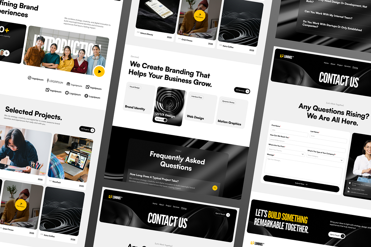 Luminos - Creative Agency Website, a Landing Page Template by SLAB! Design (Photo 4 of 5)