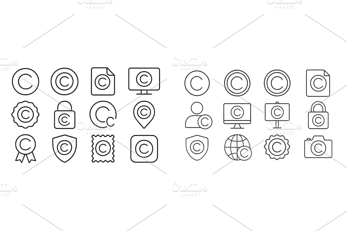 Collection of copyright symbols and, a Technology Illustration by ZinetroN