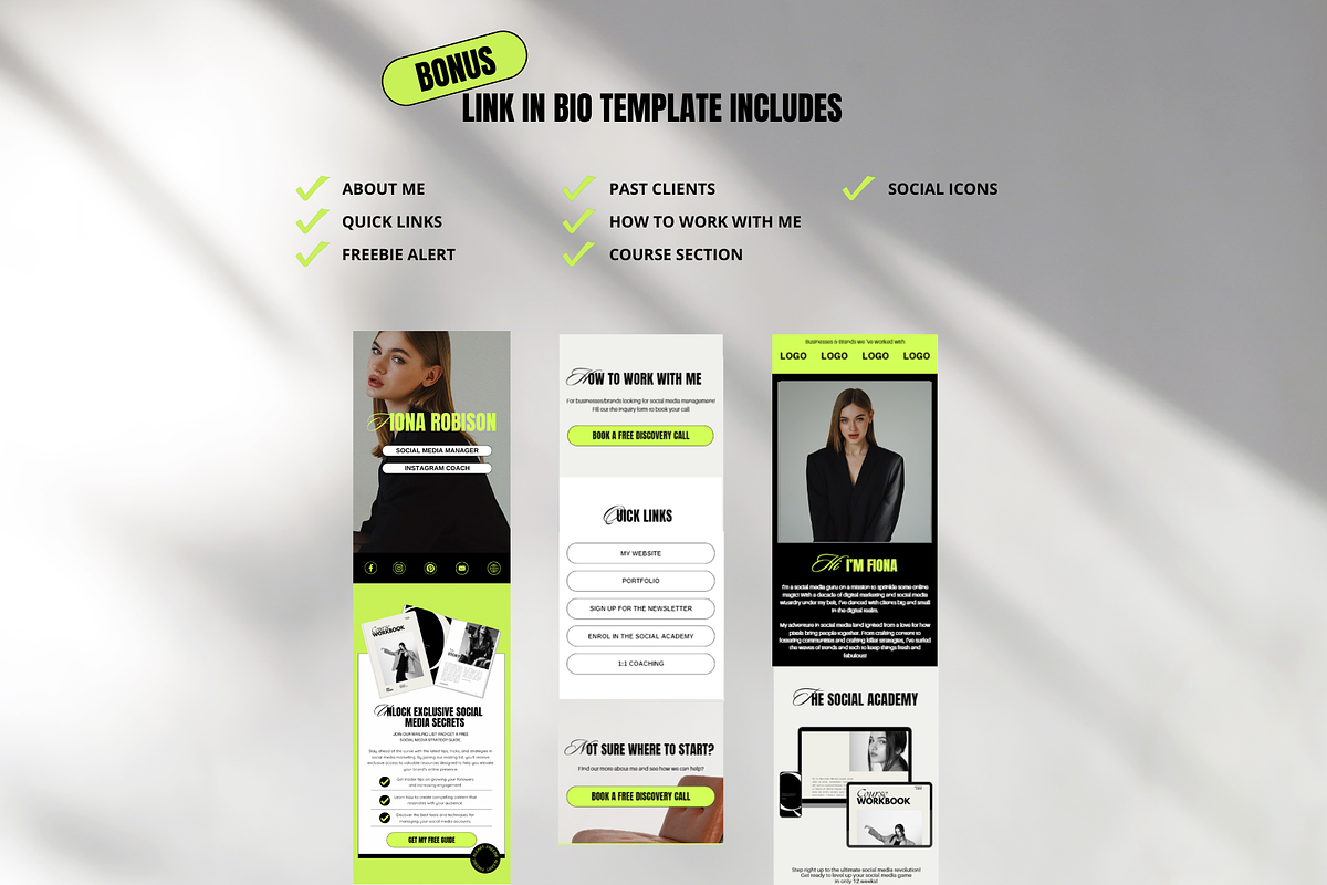 Bold Website Template Bundle Canva, a Websites & App Template by Row Creative (Photo 8 of 10)