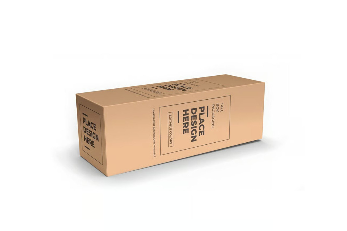 Tall Box Packaging Mockup Template, a Packaging Mockup by DesignRushMarket (Photo 3 of 11)