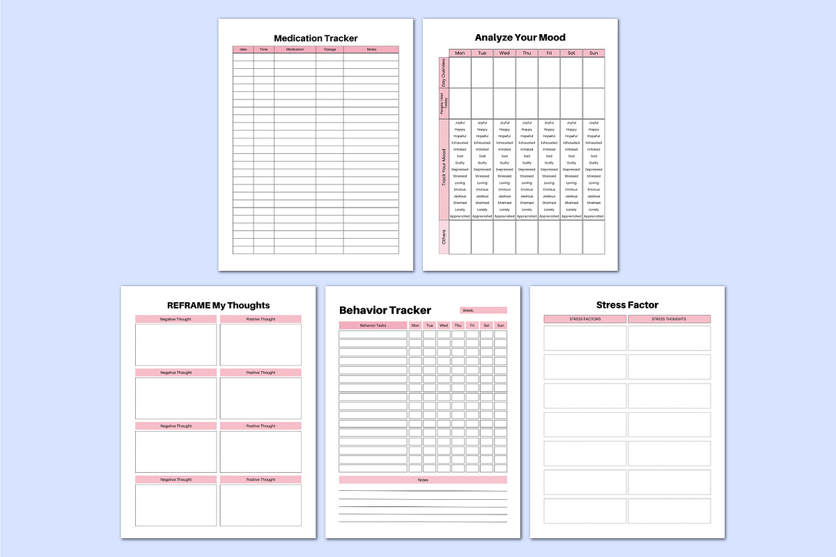 Self-Therapy Wellness Workbook., a Stationery Template by Shumaya (Photo 3 of 4)