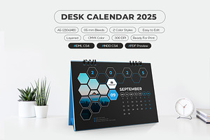 Desk Calendar 2025 Printable