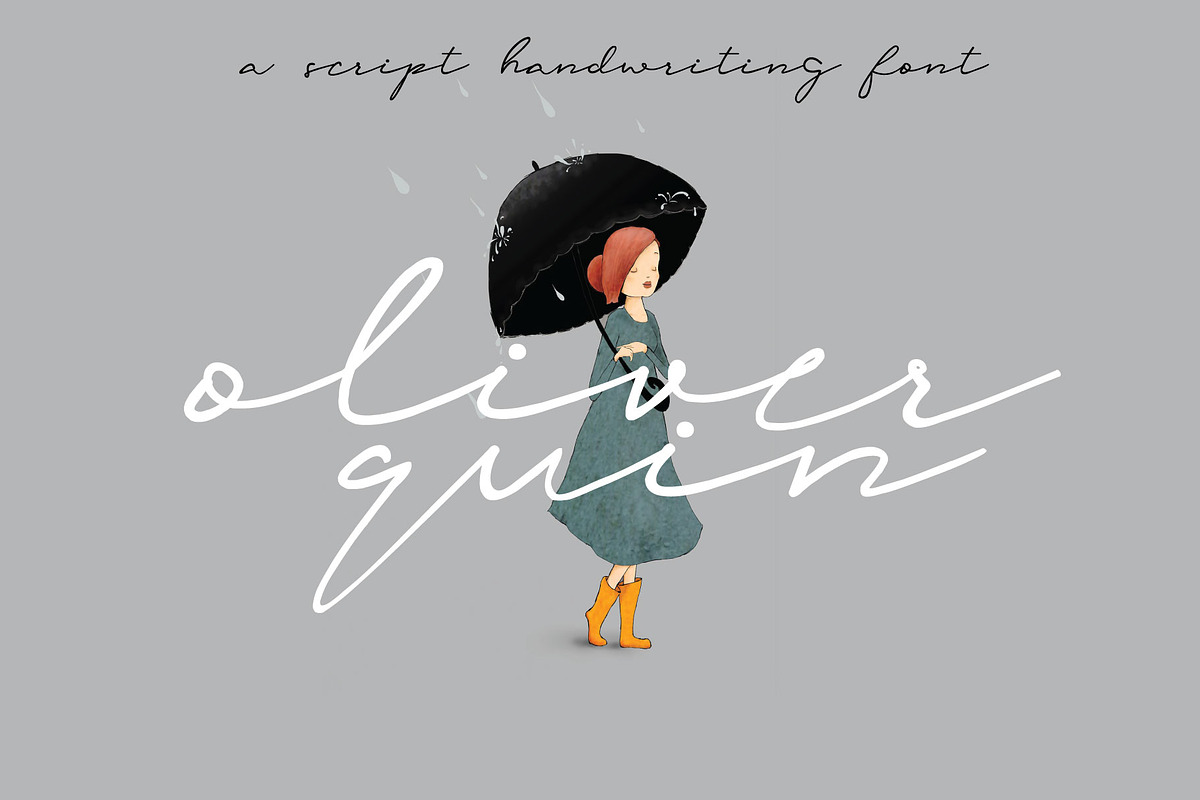 oliver quin - handwriting script, a Script Font by Gittype (Photo 1 of 12)