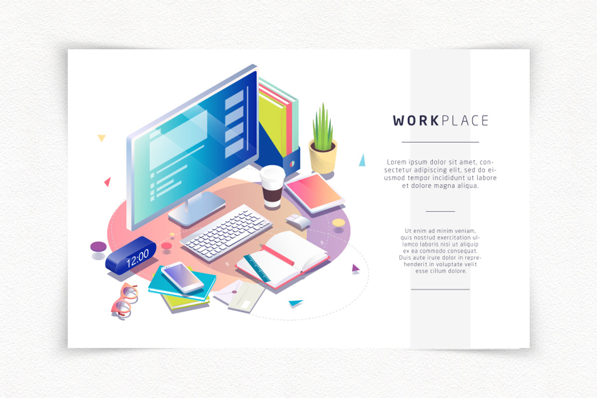 Isometric WorkPlace, a Technology Illustration by ArtoJoy (Photo 4 of 7)