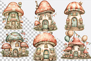 4th of July Mushroom House Bundle., a Finance Illustration by SVGArt (Thumbnail 2 of 9)