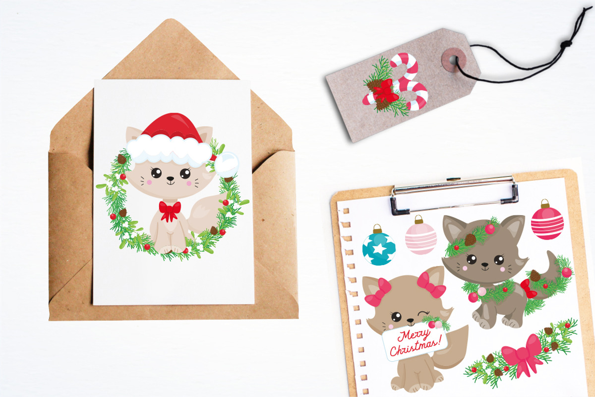 Christmas Cat, a Decorative Illustration by PrettyBundles (Photo 4 of 5)