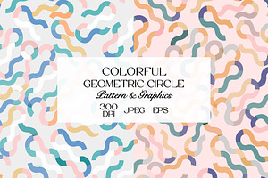 Colorful Geometric Circle Pattern, a Pattern Graphic by StudioGlouna