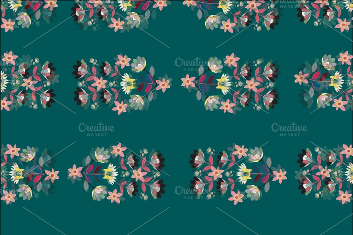 Floral 12 Textile Patterns Bundle, a Pattern Graphic by Aban's World (Photo 3 of 13)