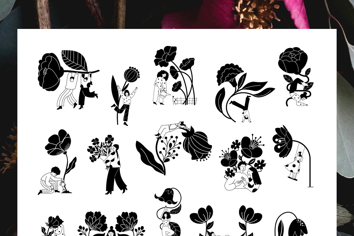 Plants & People: Vector Line Art, a Person Illustration by natahamilton (Photo 3 of 15)