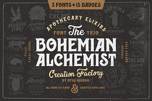 Bohemian Alchemist 5 Font 15 Badge