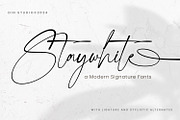 Staywhite, a Script Font by din-studio.com (Thumbnail 1 of 12)