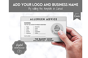 EDITABLE Food Allergy Label Template, a Templates & Theme by Templatables (Thumbnail 4 of 8)