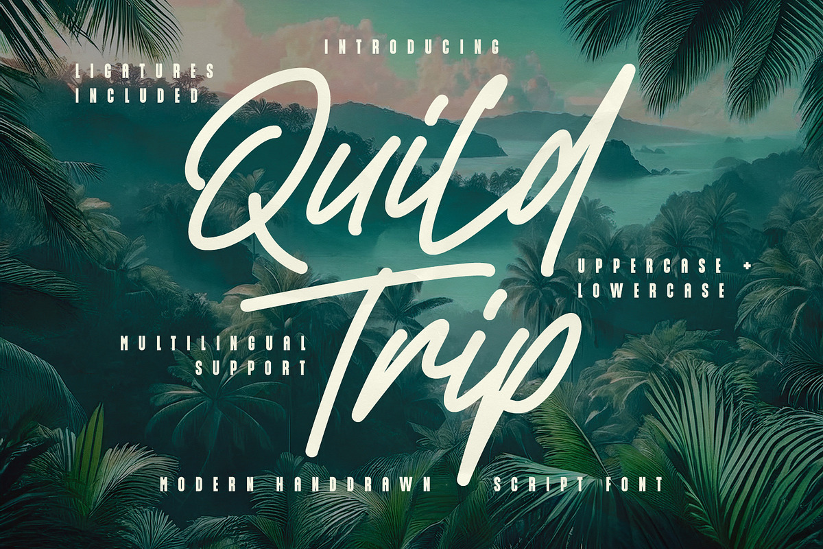 Quild Trip Handdrawn Script Font, a Script Font by Maulana Creative (Photo 1 of 7)
